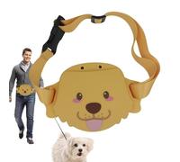 Generico Dog Treat Training Pouch, Silicone Dog Shape Leak-Proof Cat Treat Fanny Pack, Magnetic Closure with Adjustable Belt, Reward Pocket for Walk, Training, Pet Snack Storage for Pet At Home