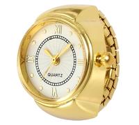 Genérico Doigt : bague miniature, bague de doigt réglable | Femmes d'ordinateur portable en acier inoxydable, temps de marquage élégant, bijoux compacts de mode R, Doré, Consulte la descripción