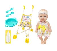Generico Doll With Stroller, Child Doll Strollers Toy For Todddler | 10 pouces Exquisite Workmanship Dolls Playset With Stroller Dolls Accessories Pretend Toy Set For Kids Boys Girls 3+ Years Old