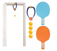 Generico Doorway Game Set de pong réglable de 39 pouces au-dessus de la porte, entraîneur de pong d'intérieur avec 2 raquettes et balles | Cadre portable pour , filles, garçons, bambi