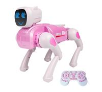 Generico Dos Robot interactif pour chiens télécommandés, jouets éducatifs à commande vocale, animaux domestiques robotiques à pieds intelligents | Maison commune pour garçons