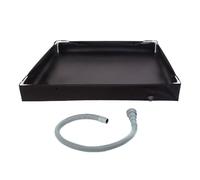 Generico Douche - 31,5 x 31,5 x 3,94 pouces Douche en PVC + Tissu Oxford | Sol antidérapant avec drain pour rénovation de salle de bain | Base Docia - Utilisation de la salle de bain 'Appartement Casa