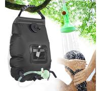 Genérico Douche portable pour camping | de bain solaire de 5 gallons / 20 litres avec pommeau de douche et tuyau | extérieur du camping | pour extérieur, plage, intérieur, maison, cabine, camp