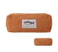 Generico Doux - Pour Papeterie En Velours Côte Avec Requin, Design Brodé | Sac Multifonction | Creative Portable Pour Crayons Pour Animaux, Fournitures De Bureau, Lav, Light Brown, riferimento
