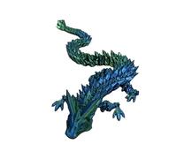 Generico Dragon Imprimé 3D - Figure Articulée Qui Dans Le Noir | Changement De Couleur Avec Corps Articulé Flexible De 30 Cm | Une Créature D'exposition Oscillante Fluoresc