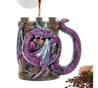 Generico Dragon Mug | Tasse 3D avec design de dragon - Tasse gothique en acier pour les amateurs de dragons, idéale pour le café et la décoration pour les fêtes à thème, le verre pour les fêtes