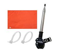 Genérico Drapeau de vélo, hauteur réglable de 1,6 m - Drapeau pour chariot de golf, vélo, moto, kayak, remorque, fauteuil roulant et
