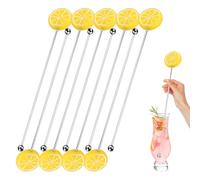 Generico Drink Stirrer Set - Cocktail Stick, Bar Accessories | Design élégant Made of Stainless Steel, Reusable Dishwasher Safe, Long Drinks, Juice, Smoothies, Polyvalent, Party Highli