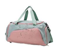 Generico Duffle Bag Gym - Sac de fitness avec compartiment à chaussures - sac de voyage imperméable pour dortoir de natation de ballon de football de basket-ball, vert, riferimento alla
