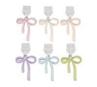 Genérico Dust Plug - Phone Dust Cover | 6 pièces Plug Cover Bow Zinc Alloy Protective Cellphone Charm Tiny Phone Decor for most Smartphones Cover Caps Protector