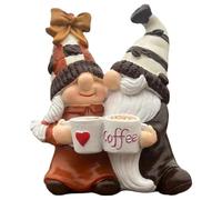 Generico Dwarf Resin Figurines, Faceless Coffee Decorations, Coffee Bar Ornaments, Romantic Couple Design, Romantic Couple Coffee Gnomes Unique Dwarf Resin Figurines for Home Decor