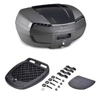 Generico E46NB Monolock Coffre .Givi Topcase avec plaque de fixation incluse Riviera Moto Black Edition
