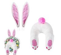 Genérico Easter Bunny Butt For Wreath - Bunny Butt Wreath Kit | Bunny Butt Ears Garland Kit 3 pièces pour porte mignon dessin animé Bunny Butt with Ears Spring Holiday Easter Decor