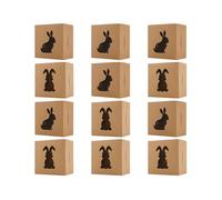 Generico Easter Candy Box - 12 Pieces Easter Bunny Windowed Paper Return Gift Box | Small Treat Boxes | Paper Cute Bunny Window Home Decor For Valentines Birthday Snacks Candy Food Chocolate