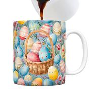 Generico Easter Ceramic Mugs - Colorful 350 ml Ceramic Funny Drinking Mugs, Bunny Or Egg Tea Cup, Easter Fun Intensified Comfortable Grip Easterr Party Cups For Home School Table Centerpieces
