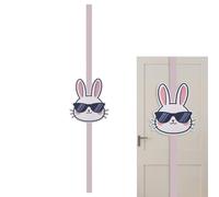 Generico Easter Door Bow | Cute Bunny Head Spring Decoration, Door Ribbon Bows, for Cabinet Dorm Fireplace Home Party School Wardrobe, 85.83x16.73 Inches