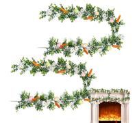Generico Easter Garland | 2 Pieces Easter Egg Garland Artificial | Artificial Easters Egg Garlands | 5,7 ft Eggs Spring Decorations | Holiday Ornament | for Home Indoor Party Wall Mantel Stairs