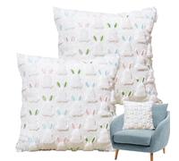 Generico Easter Pillow Covers - 18 x 18 pouces Spring Easter Pillow Covers | 2 Pieces Décoratives Pillowcase | Spring Bunny Cushion Cover For Sofa Couch Chair Bed Living Room Bedroom Home Patio