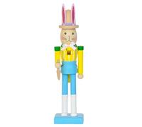 Generico Easter Rabbit Nutcracker - Statue en bois | Decorative Easter Bunny Nutcracker For Table Centerpiece, Mantel, Fireplace, Stairs, Porch Railing, Or Apartment Décor, Spring And Holiday