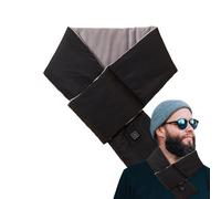 Generico Écharpe chauffante électrique, bande thermique à 3 niveaux avec poche - écharpe chauffée rechargeable - pour femmes, filles, famille, amis, bureau, intérieur, extérieur, voyage, Noir,