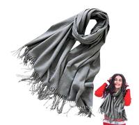 Genérico Écharpe épaisse - Écharpe douce pour le cou, écharpe portable pour l'hiver et l'automne | Pour marcher, école, style de vie, plein air, décontracté, voyage, déplacement, quotidien, gris clair