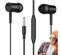 Genérico Écouteurs intra-auriculaires Wired Earbuds, Noise Isolating, Noise Isolating, Microphone intégré 3,5 mm Jack Sound Earbuds For PC Home Tablet Mobile Phone Music Calls
