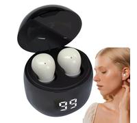 Generico Écouteurs sans fil discrets avec isolation acoustique - petits écouteurs invisibles pour course et voyage, aurculaires compacts avec connexion stable avec étui de charge, mini écouteurs