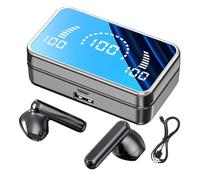 Genérico Écouteurs sans fil - Nouveaux écouteurs 5.4 avec crochets pour l'oreille - Écouteurs intra-auriculaires avec microphone, écran LED, annulation du bruit et fonctionnement tactile | Étui D