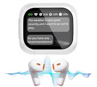 Generico Écouteurs Traducteur de Langue | Casque AI avec écran LCD Touch - Écouteurs avec Traducteur Intelligence Artificielle Sans Fil,Pour La Maison Bureau Gym Voyage Étude et Travail