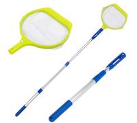 Genérico Écrou à feuilles : nettoyeur de piscine en maille fine, collecteur de déchets profonds, outil de panier léger, filet de poteau extensible | Accessoire fiable pour étang, AC