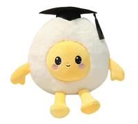 Generico Egg Stuffed Animal - Crystal Velvet 17x18cm 22x23cm | Soft Boiled Egg Plush Throw Pillow | Cute Kawaii Plush Cushion Toy For Kids Adults Collectors Dorm Car Sofa Bedroom Nursery Use