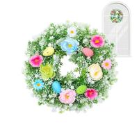 Genérico Eggs Flowers Garland | Wreath Easter Summer Wreath - For Home Indoor Outdoor Porch Window Wall Holiday Wedding Party Valentines Festival Celebrations