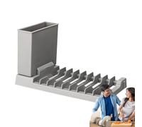 Generico Égouttoir à vaisselle pliable - Organiseur de cuisine multifonction, panier de séchage à couverts, support pour vaisselle, comptoir, cuisine, table, salle à manger, camping