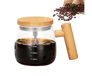 Generico Electric Self Stirring Mug - 400 ml Self Stirring Coffee Mug with Lid | Stirrings Coffee Cup With Comfortable Handle | Glass Selfs Mixing Mugs Wiith Lid For Home Company