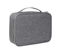 Generico Electronics Organizer, Travel Cord Organizer Case, 3-Compartment Portable Zipper Bag, Oxford Cloth, Ideal for Women and Girls, Travel Accessories, Tech Gadget Organize, 28 x 7,5 x 22 cm