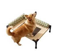 Generico Elevated Dog Cot Bed, Detachable Raised Pet, Sleeping, Outdoor Breathable Pet Bed Frame System, Portable Puppy Resting Cot Unit, For Patio Lawn Beach Camping Summer Use