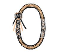 Generico Elle pour remise de diplôme | Tissu en polyester tressé | Collier fleurs pour diplôme | pour fêtes de remise de diplôme et université lycée, garçons, filles, cérémonies photographiques