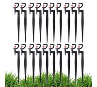 Genérico Émetteurs de - Pulvérisateur réglable de brouillard 18 cm - 20 unités compte-gouttes avec piquet pour arrosage, intérieur, extérieur, jardin, pelouse, cour, serre, et fleurs