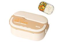 Genérico En acier inoxydable pour, isolé à l'épreuve des fuites qui peut être chauffé au micro-ondes - Pour salades avec compartiments pour déjeuner, fruits, travail et école