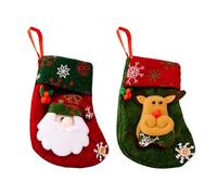 Genérico En bois de Noël | Belles décorations pour arbre | Père Noël et bonhomme de neige suspendus | Cloche, chaussette et boule | Décoration arbre & fête maison