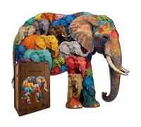 Genérico en Bois pour Adultes : Jeu Amusant, Design d'éléphant | Jeu en Bois pour, Temps Libre, fête d'anniversaire, Noël, Bureau à Domicile, Divertissement