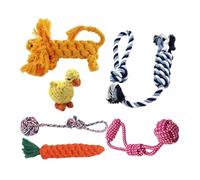 Generico en corde pour chien | Nettoyage des dents en coton naturel | Ensemble de cordes pour chiots et chiens | pour petite, moyenne et grande taille, maison, jardin, voyage, tir à la
