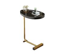 Generico en Forme de C - café latéral de 20 Pouces avec Structure en métal, Plateau à thé de Style Rustique pour Un accès Facile, Plateau TV pour Une Utilisation