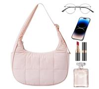Generico en nylon Sacs carryall sacs pour femmes, bandoulière quotidienne matelassée pour salle de sport, entraînement, voyage, en plein air, rose, riferimento alla descrizione