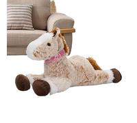 Generico en peluche cheval coussin âme | Peluche cheval pour salon, étagère, table, bureau, chambre à coucher, petite amie, épouse, amie, sœur, fille