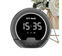 Genérico Enceinte réveil sans fil | Horloge de table pour voyage | Petit haut-parleur pour extérieur, lecteur audio pour voyages et camping