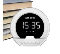 Genérico Enceinte réveil sans fil, horloge de table pour voyages - Petit lecteur audio pour fitness et camping en plein air, haut-parleur sans fil portable