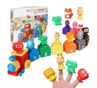 Generico enfants - Ensemble de jouets éducatifs en PVC ABS de 25,7 cm | Comptage éducatif et correspondance des couleurs avec la conception des animaux, jouet de tri des nombres avec marionet