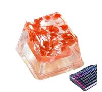 Generico Enjoliveurs en résine avec fleurs | Couvre-touches avec fleurs séchées | Couvercle clavier pour clavier gypsophile - Le clavier du jeu grâce au couvre-clé R4 translucide, expérience de frappe