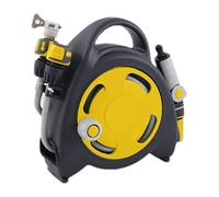 Generico Enrouleur de tuyau de jardin rétractable, automatique à domicile portable pour l'eau avec retour 38 pieds, lavage de voiture, tuyau d'eau en plein air, rembobinage